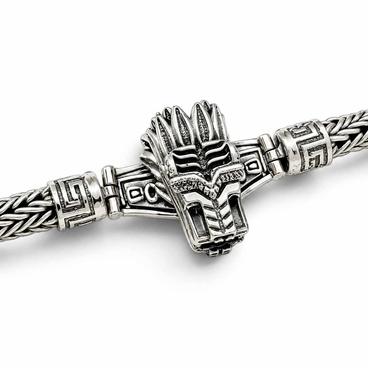Pulso Quetzatcoatl 7mm Plata Ley 925