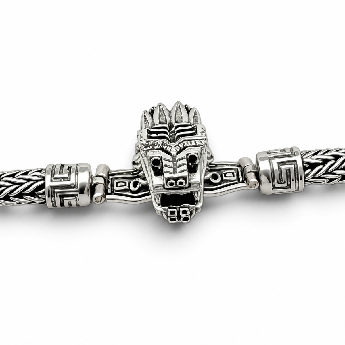 Pulso Quetzatcoatl 7mm Plata Ley 925