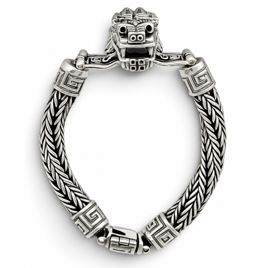 Pulso Quetzatcoatl 7mm Plata Ley 925
