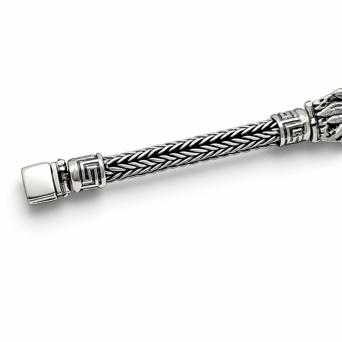 Pulso Azteca Jaguar 7mm Plata Ley 925