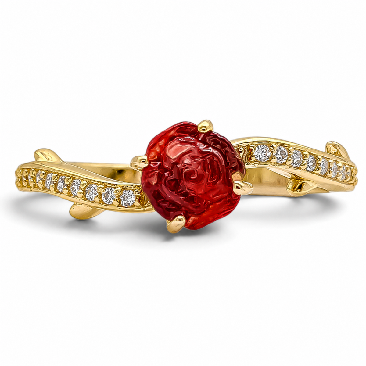 Anillo Dorado Rosa Pan Plata Ley 925