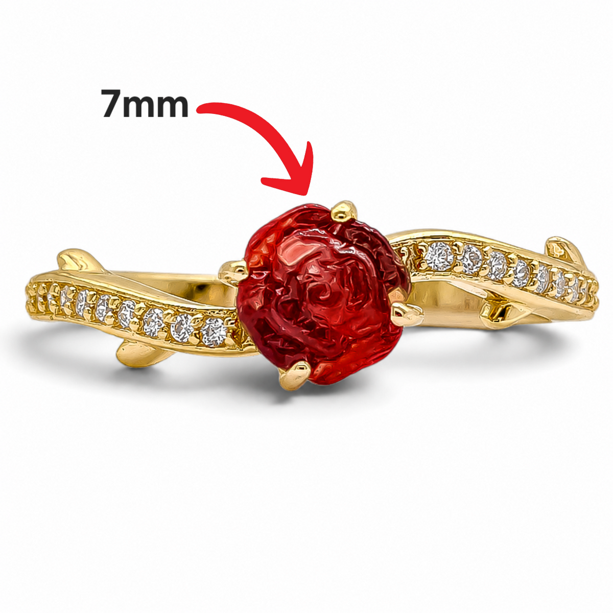 Anillo Dorado Rosa Pan Plata Ley 925
