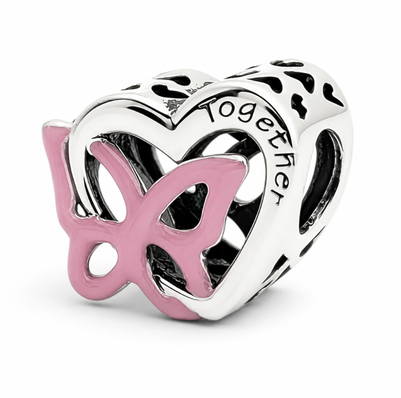 Charm Corazon Plata Ley 925