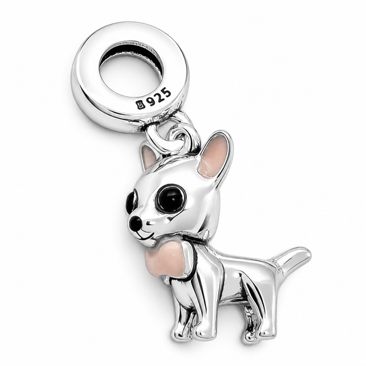 Charm Chihuahua Plata Ley 925