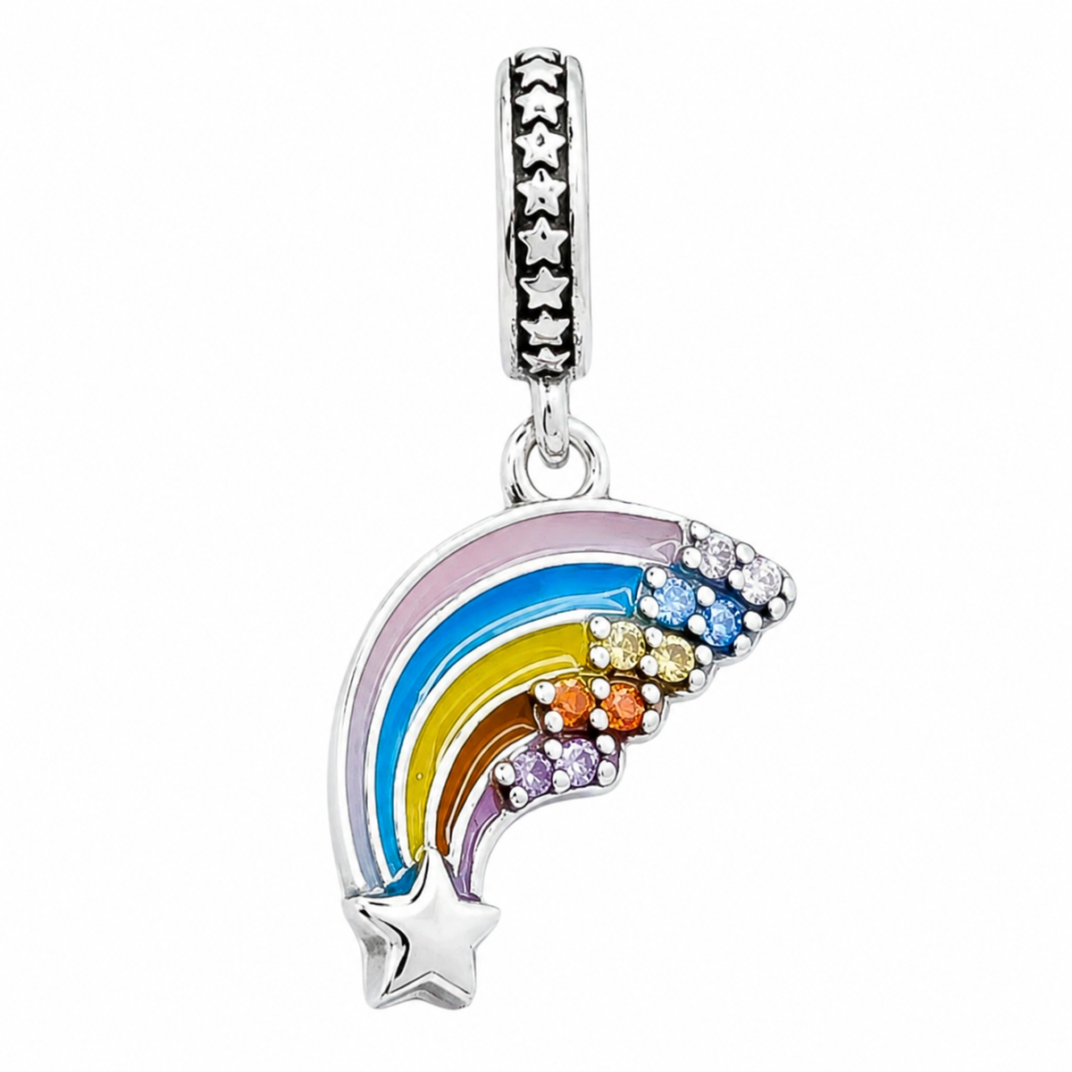 Charm Arcoiris Estrella Plata Ley 925