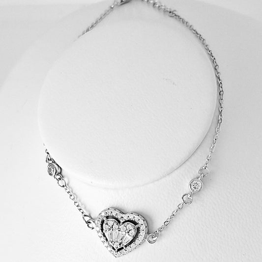 Pulsera Zirconia Corazon