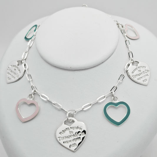 Pulsera Tiff Verde y Rosa