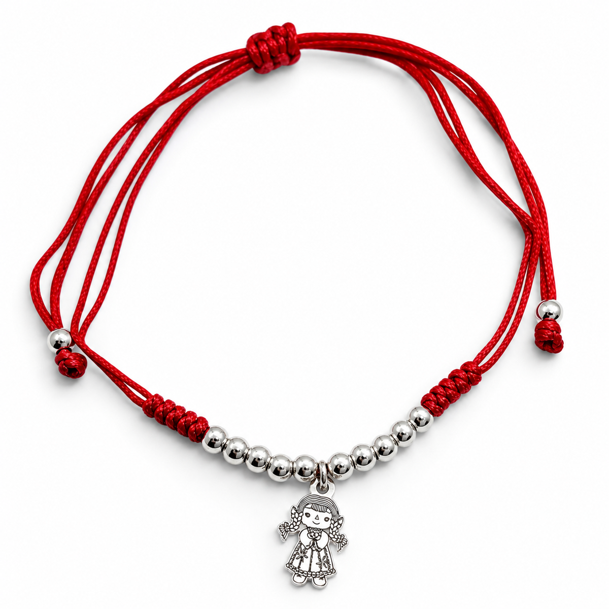 Pulsera Roja Muñeca Lele Plata Ley 925