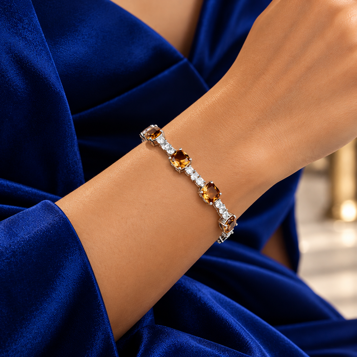 Pulsera Zultanita Cuadro Plata Ley 925
