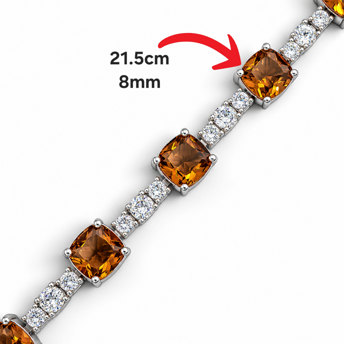 Pulsera Zultanita Cuadro Plata Ley 925