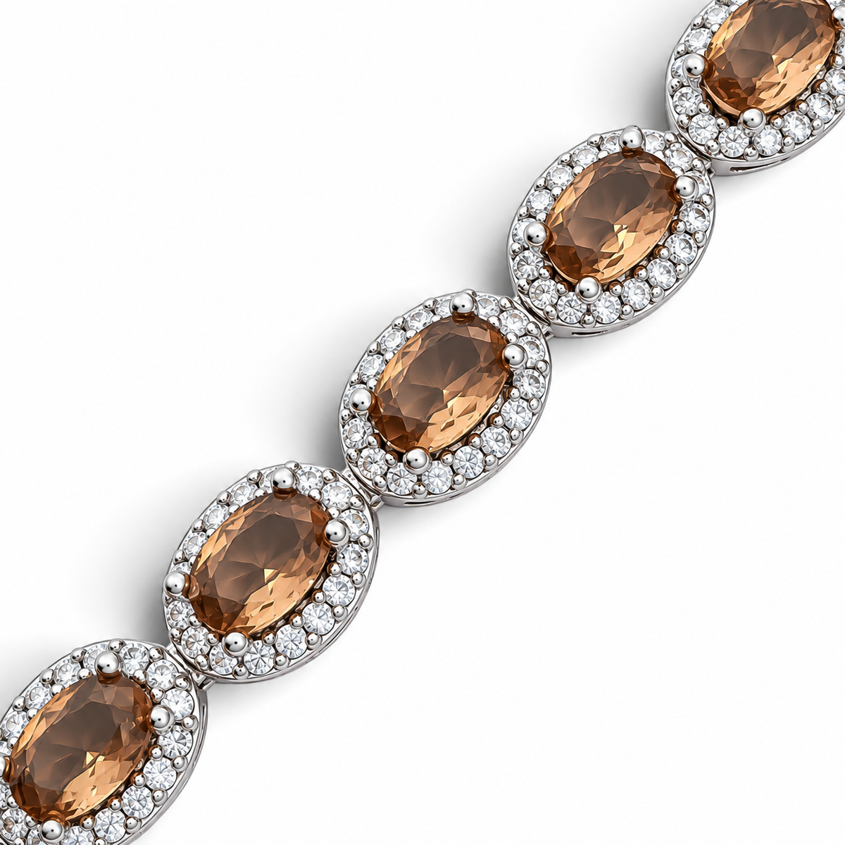 Pulsera Zultanita Ovalo Zirconia Plata Ley 925