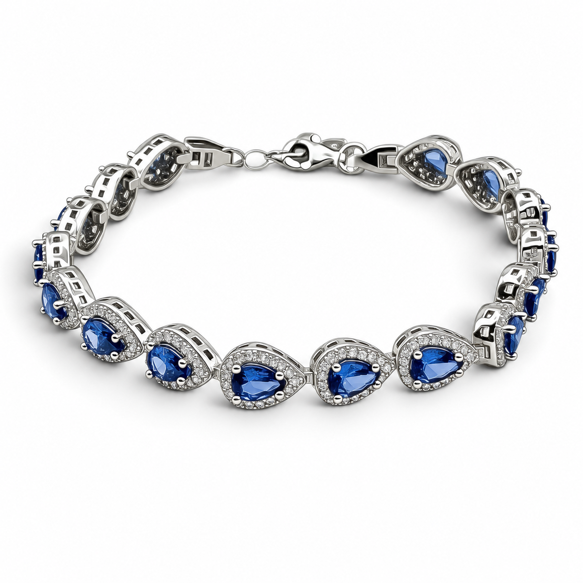 Pulsera Gota Tanzanita Plata Ley 925
