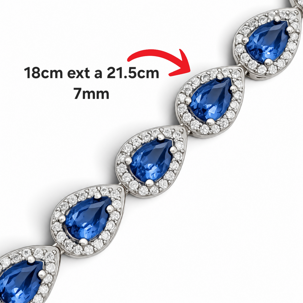 Pulsera Gota Tanzanita Plata Ley 925