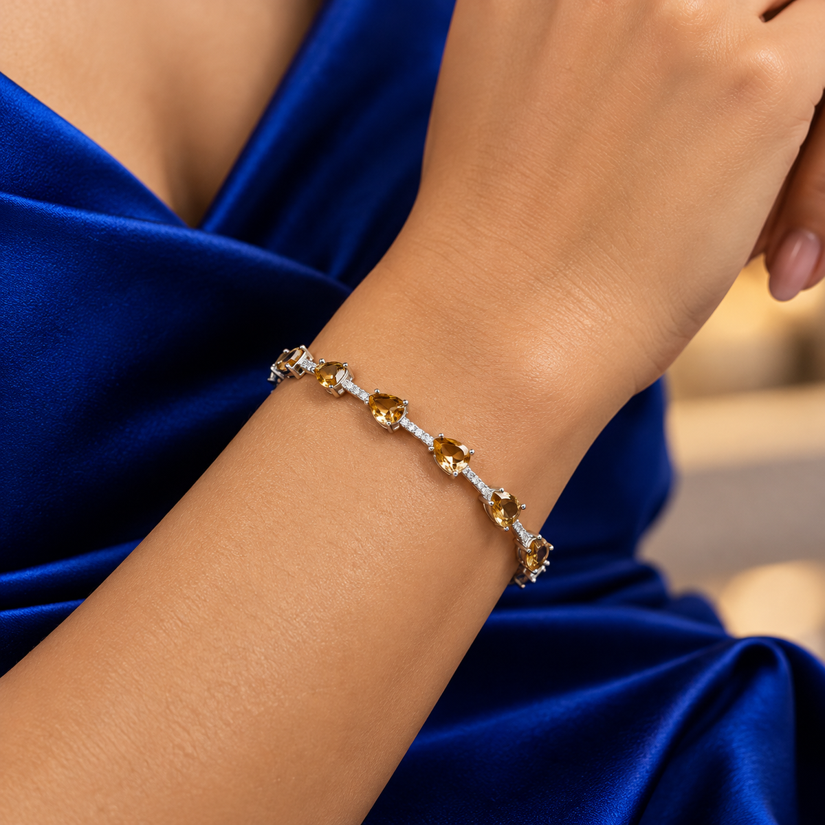 Pulsera Gota Zultanita Plata Ley 925
