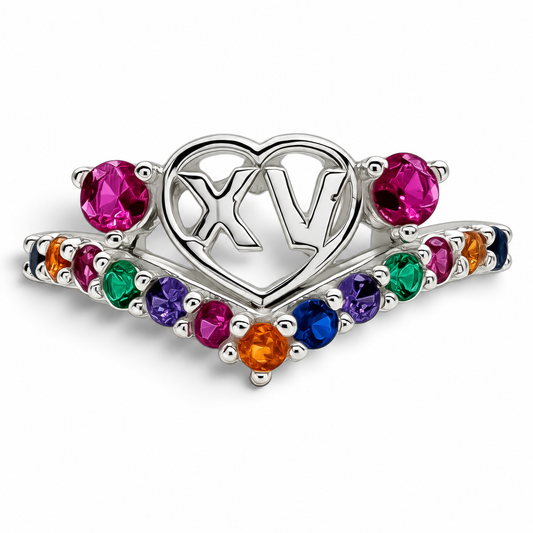 Anillo XV Fiusha Plata Ley 925