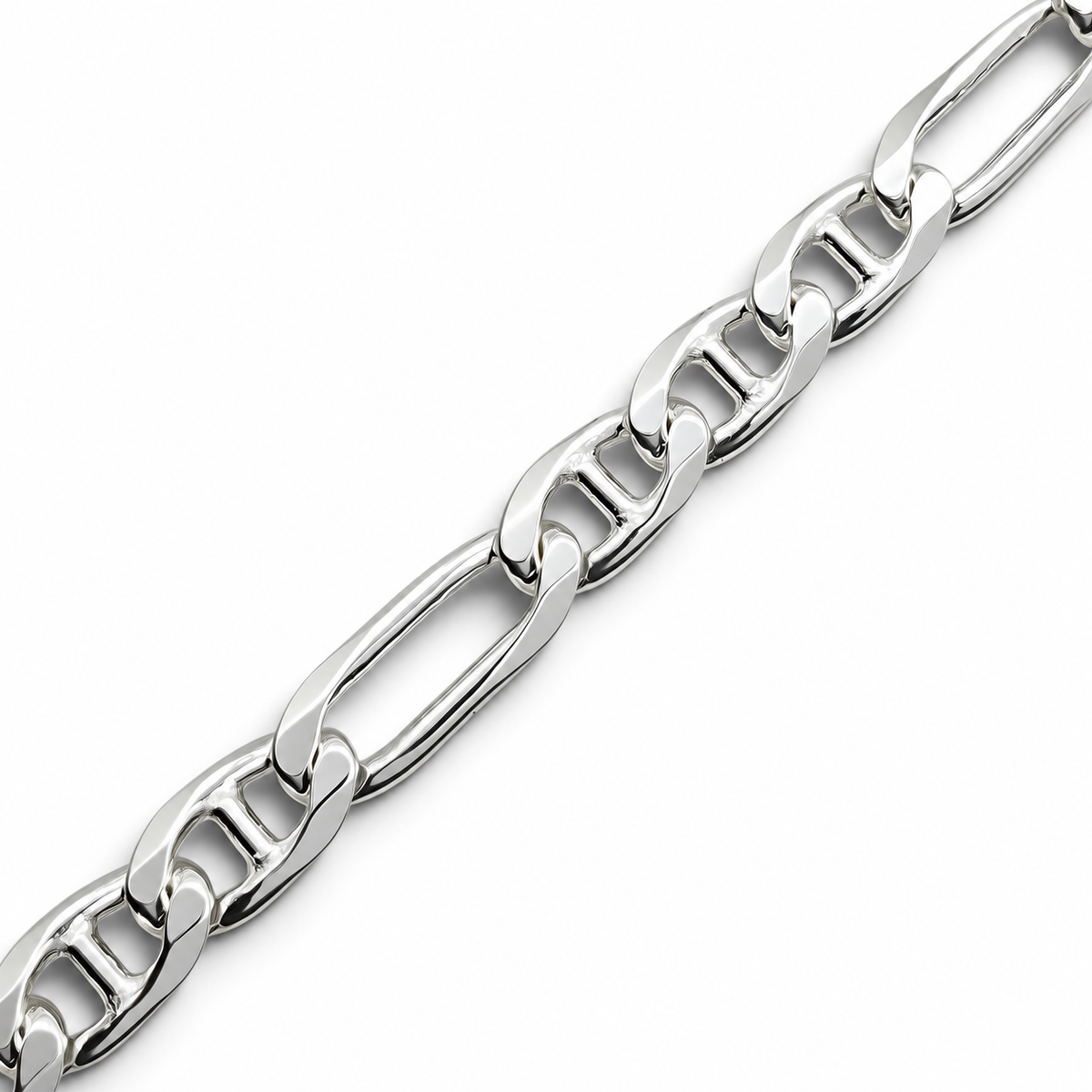 Pulso Escalera Figaro 6mm Plata Ley 925