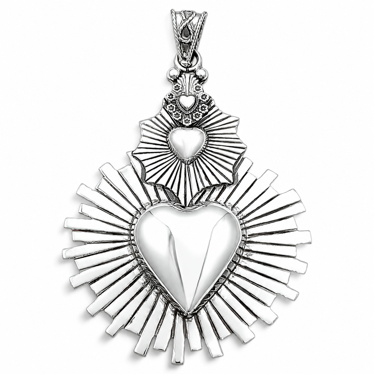 Dije Corazones Grande Plata Ley 925