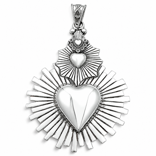 Dije Corazones Grande Plata Ley 925