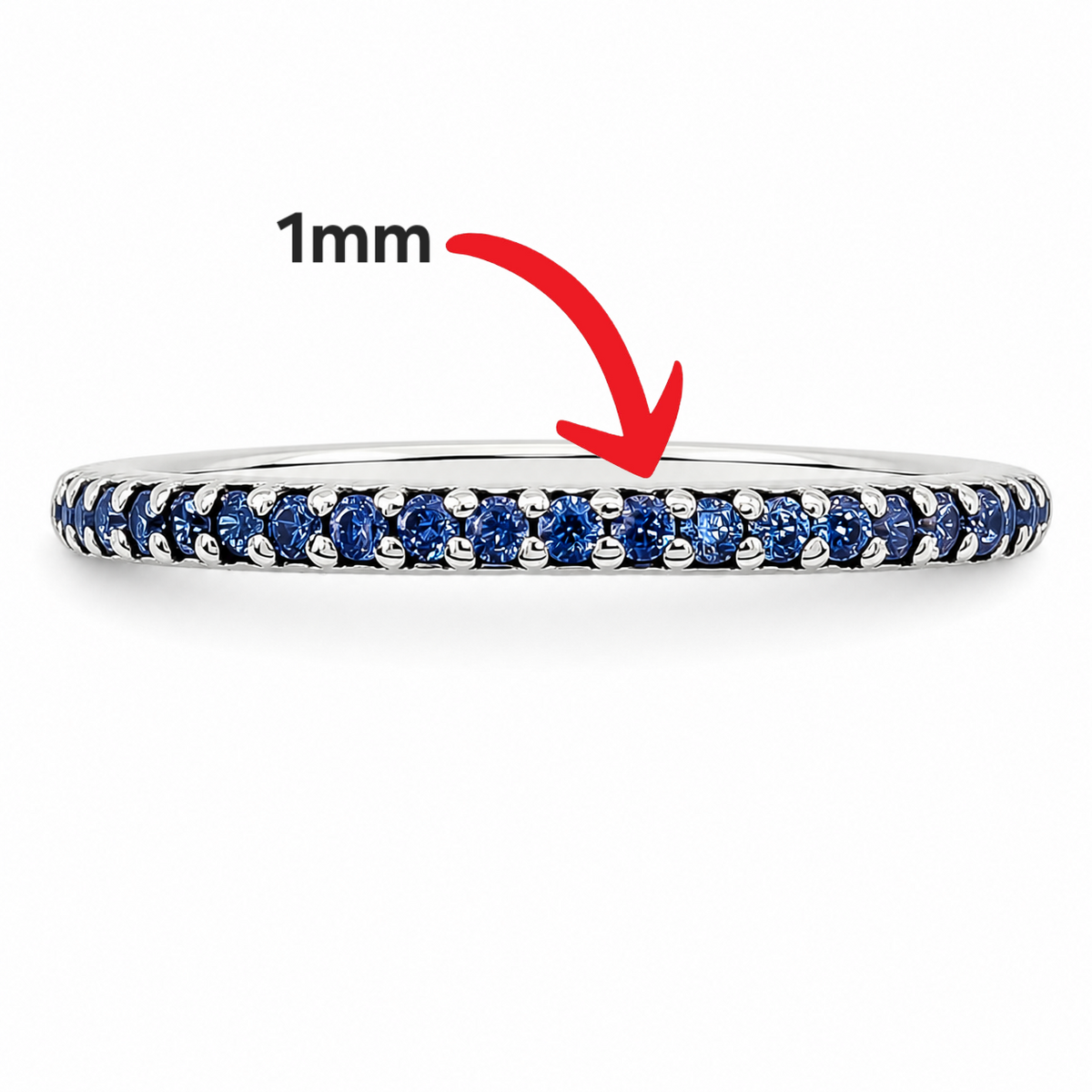 Anillo Zirconia Azul Pan Plata Ley 925