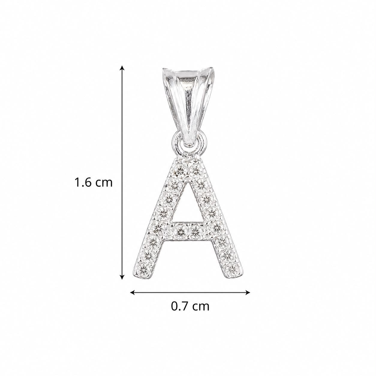 Dije Letra Mini A con Zirconia Plata .925 Taxco