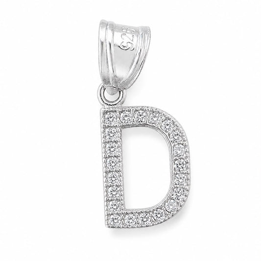 Dije Letra D Mini con Zirconia Plata .925 Taxco Mayoreo