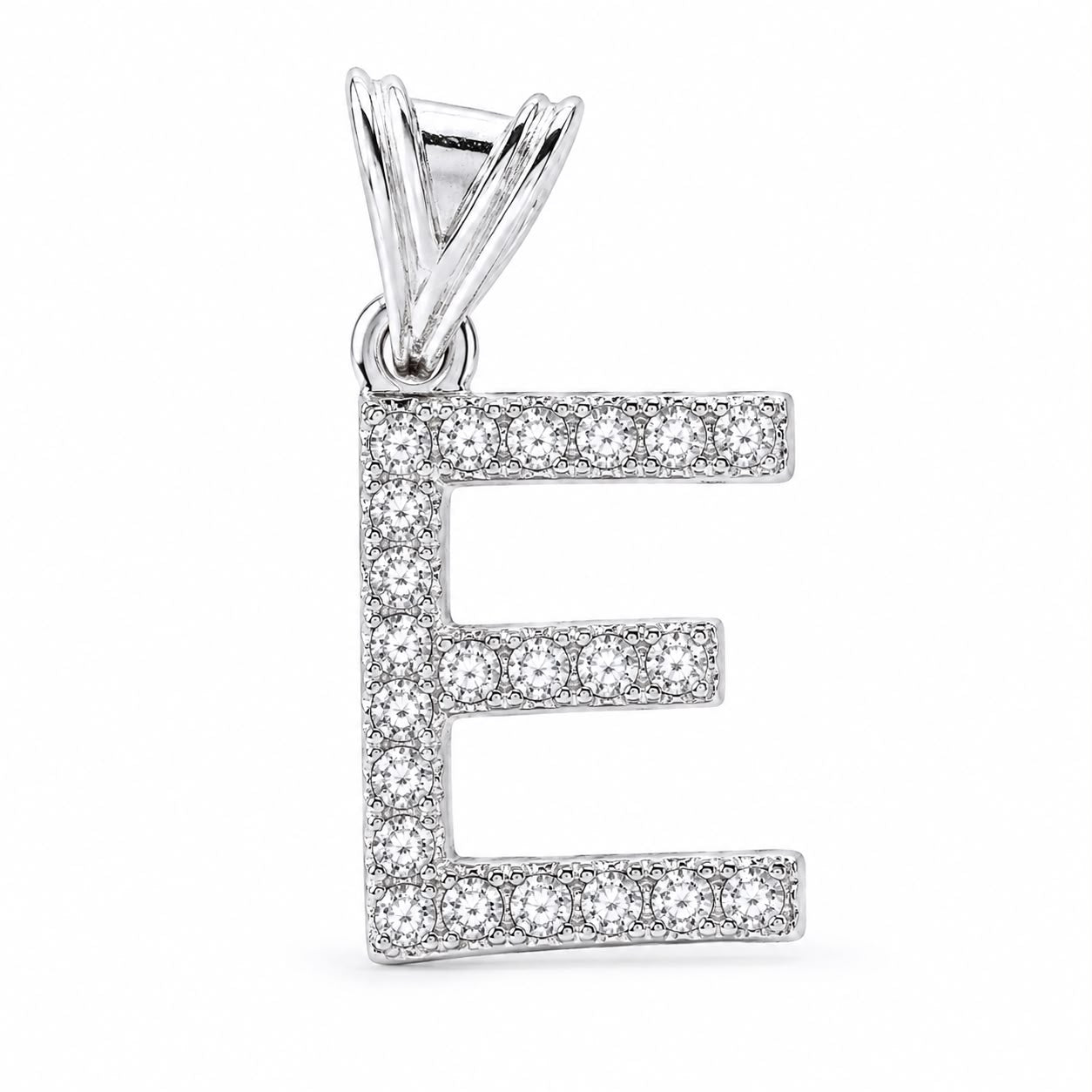 Dije Letra Mini E con Zirconia Plata .925 Taxco Mayoreo