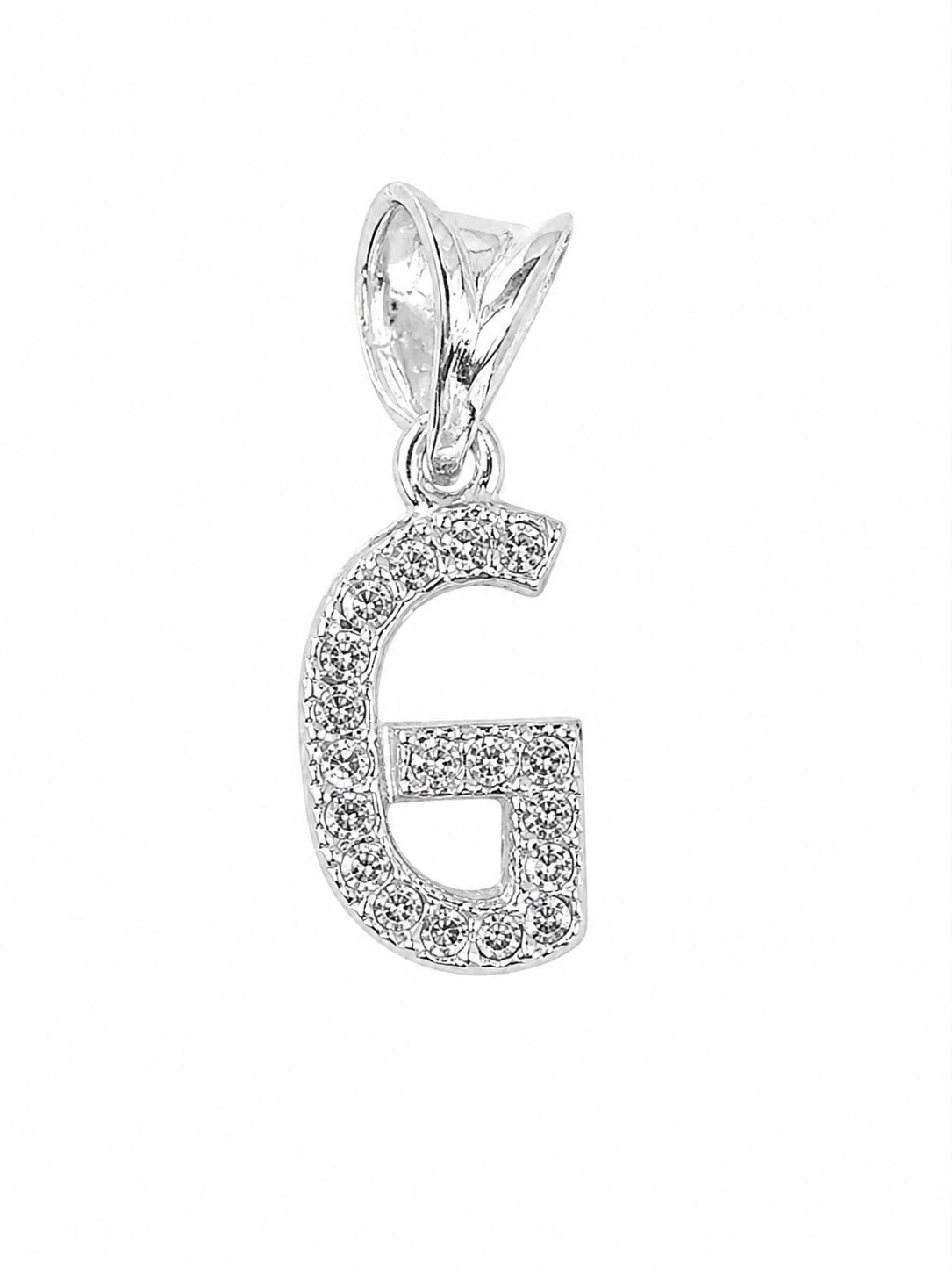 Dije Letra G Mini con Zirconia Plata .925 Taxco Mayoreo