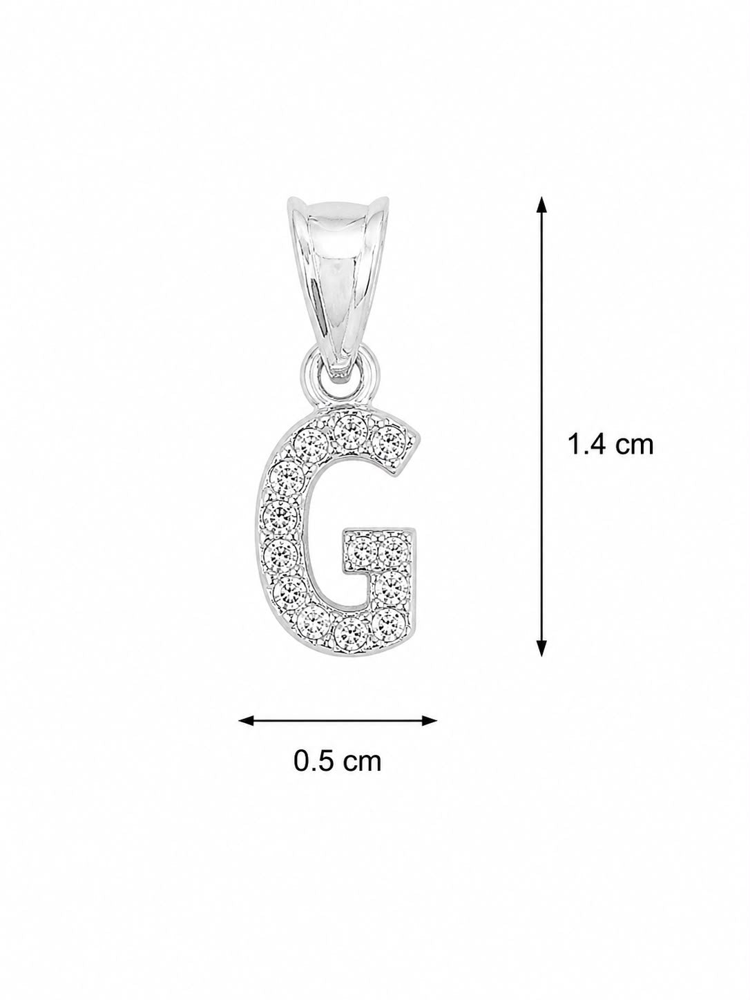 Dije Letra G Mini con Zirconia Plata .925 Taxco Mayoreo