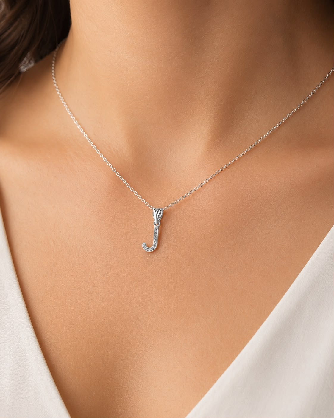 Dije Letra J Mini con Zirconia Plata .925 Taxco Mayoreo