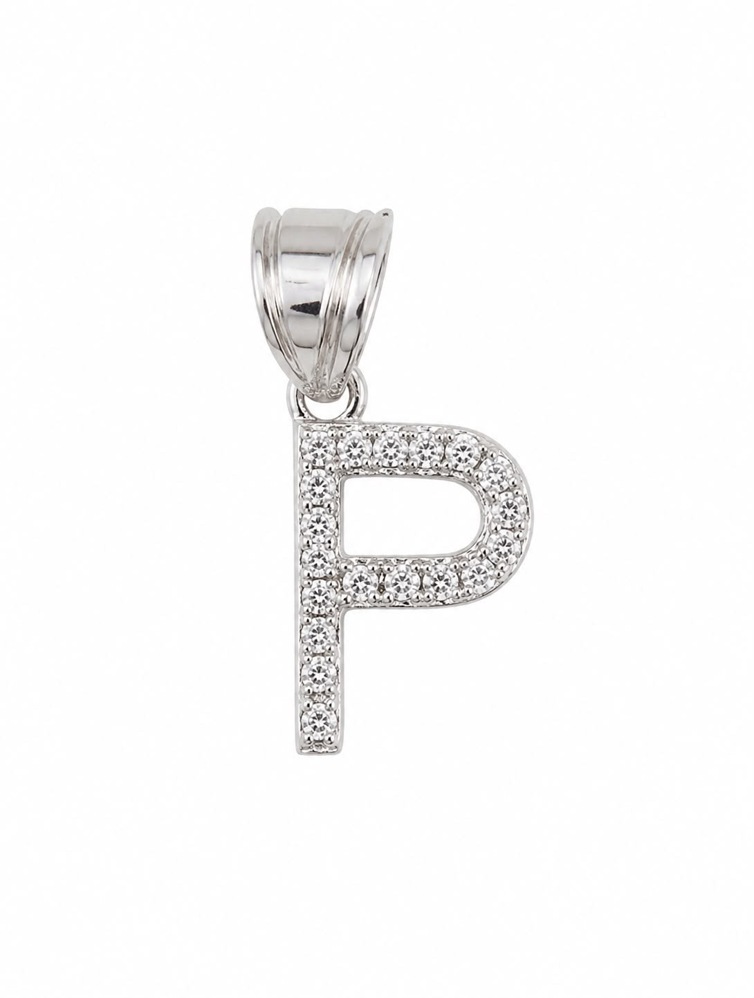 Dije Letra P Mini con Zirconia Plata .925 Taxco Mayoreo