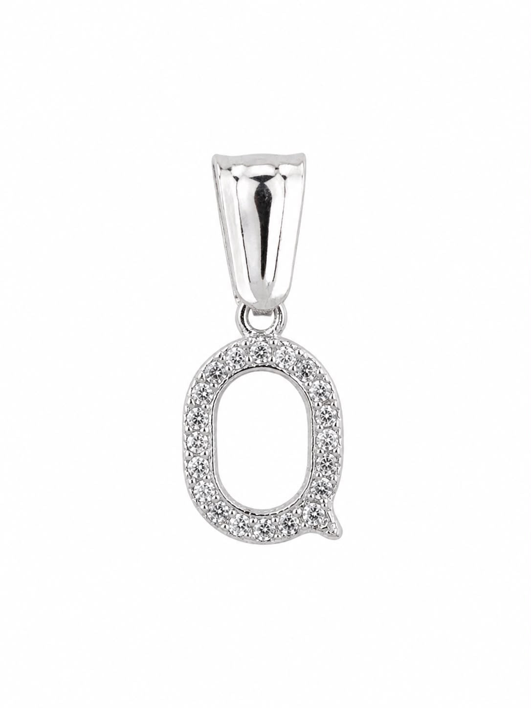 Dije Letra Q Mini con Zirconia Plata .925 Taxco Mayoreo