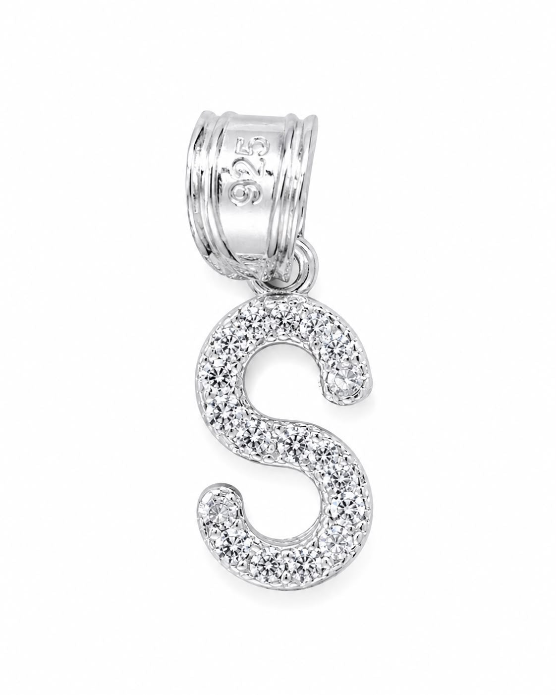 Dije Letra S Mini con Zirconia Plata .925 Taxco Mayoreo