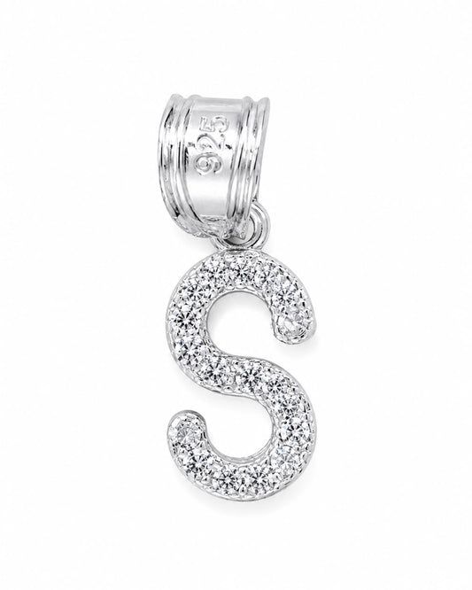 Dije Letra S Mini con Zirconia Plata .925 Taxco Mayoreo
