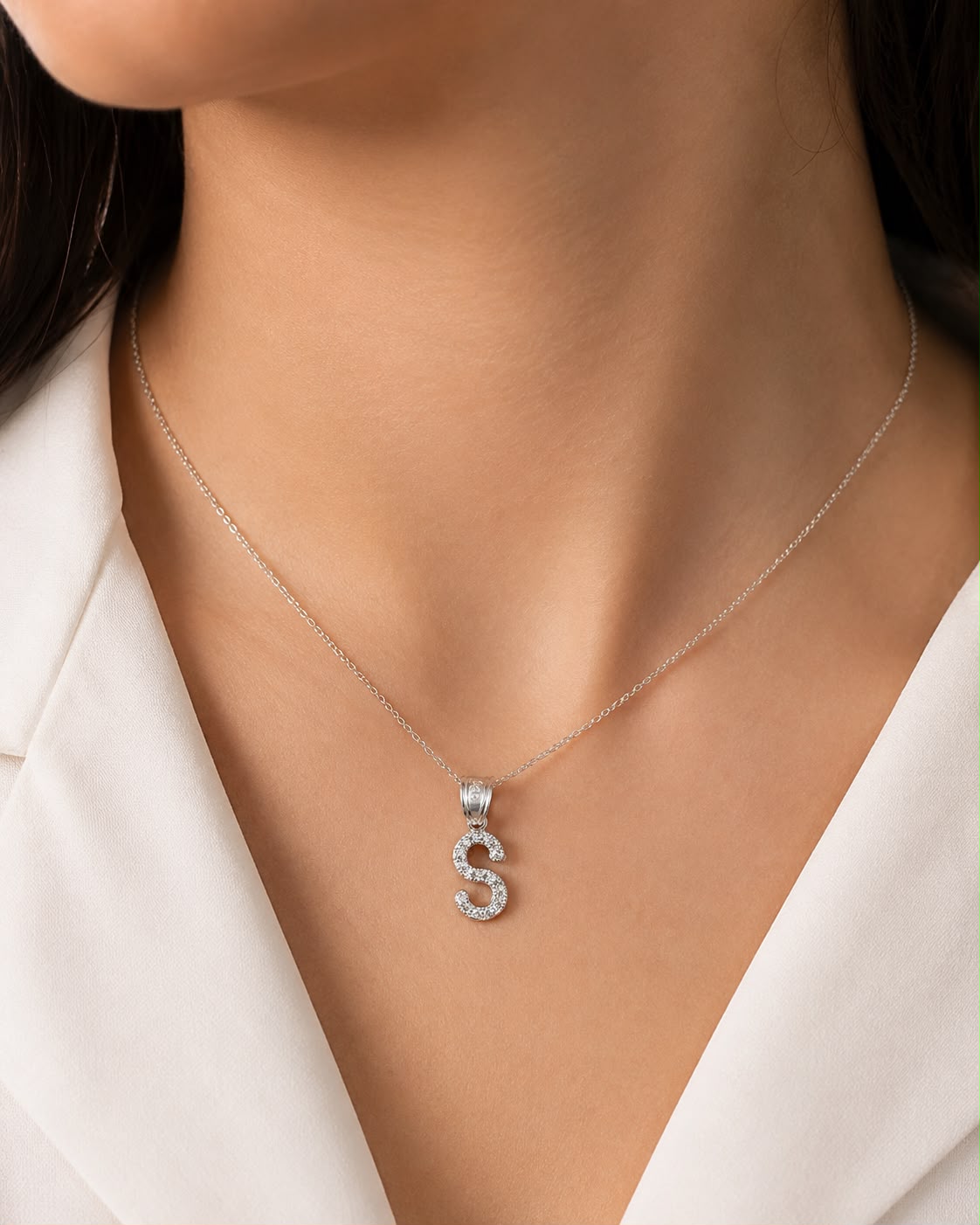 Dije Letra S Mini con Zirconia Plata .925 Taxco Mayoreo