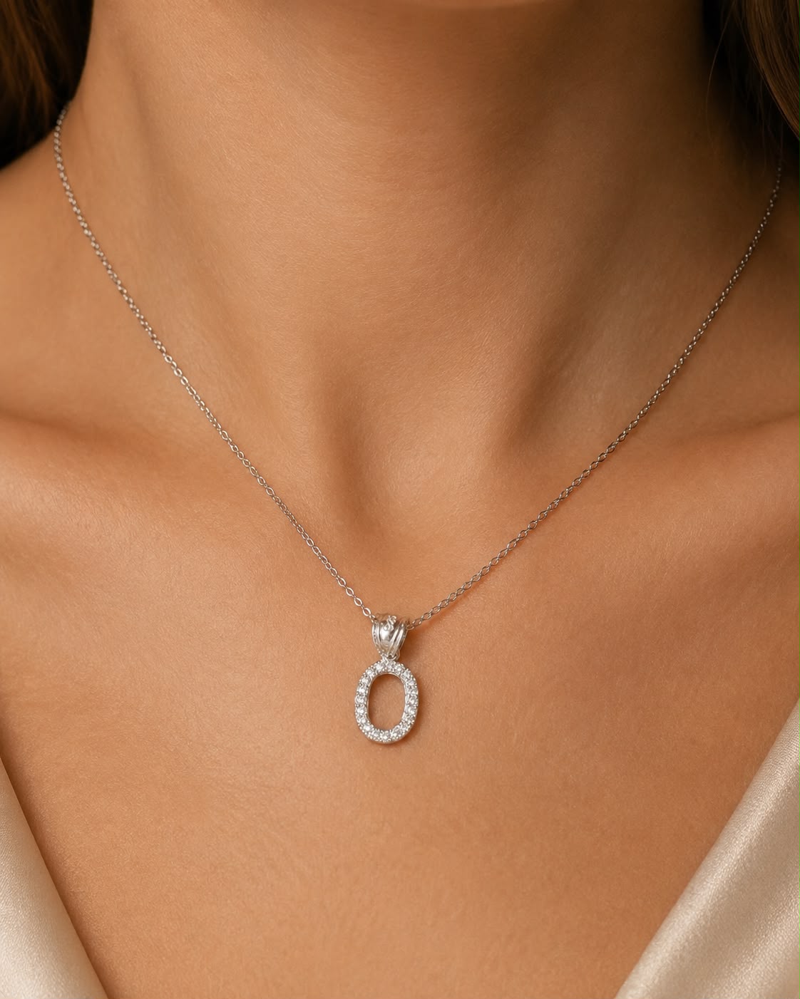 Dije Letra O Mini con Zirconia Plata .925 Taxco Mayoreo