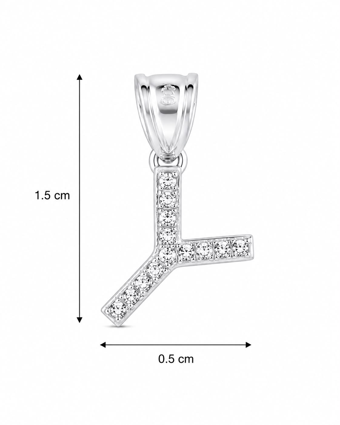 Dije Letra Y Mini con Zirconia Plata .925 Taxco Mayoreo