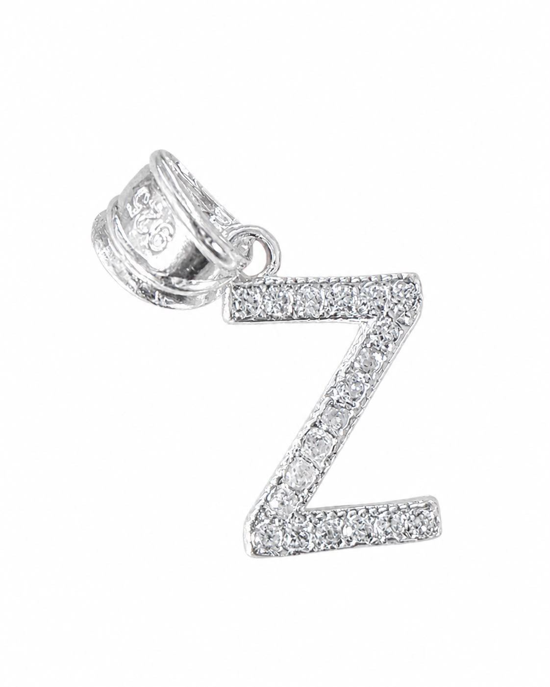 Dije Letra  Z Mini con Zirconia Plata .925 Taxco Mayoreo