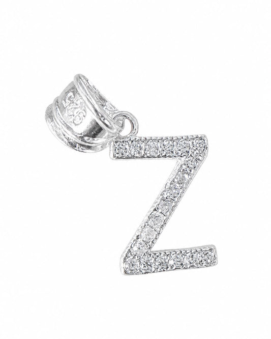 Dije Letra  Z Mini con Zirconia Plata .925 Taxco Mayoreo