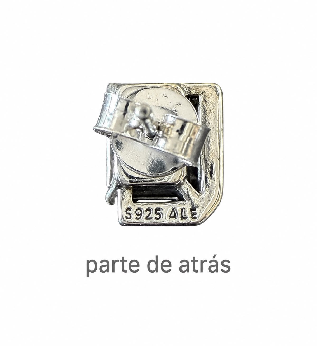Aretes Inspirados Rectangulo Blanco Estilo Pan en Plata Ley .925