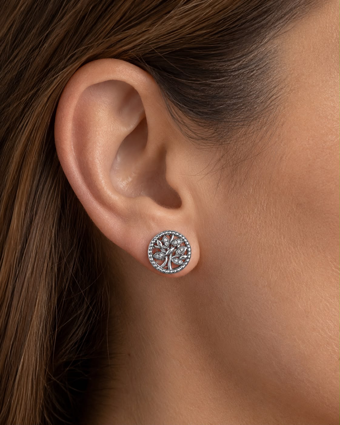 Aretes Inspirados Estilo Pan en Plata Ley .925