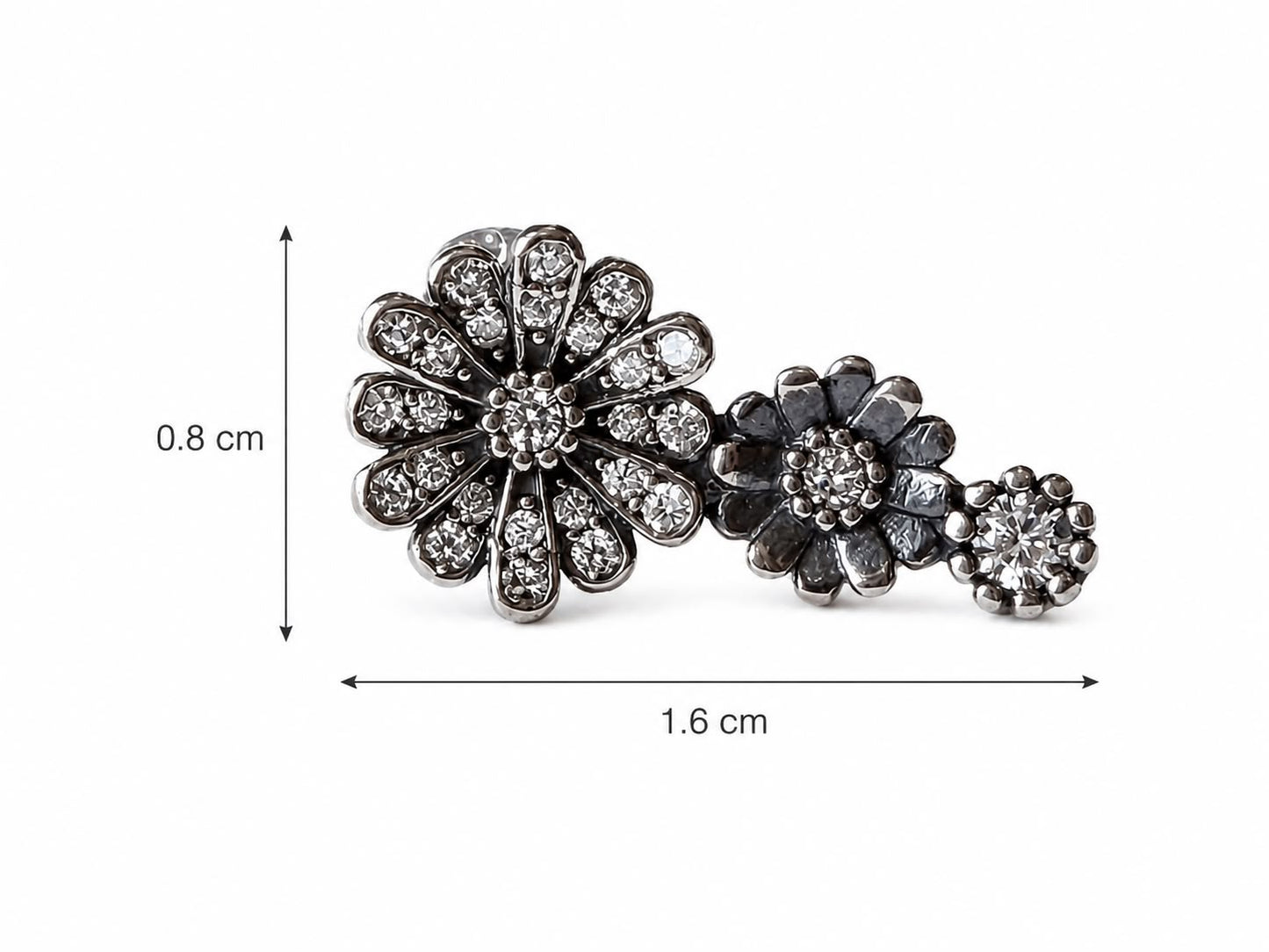 Aretes Inspirados Florecitas Estilo Pan en Plata Ley .925