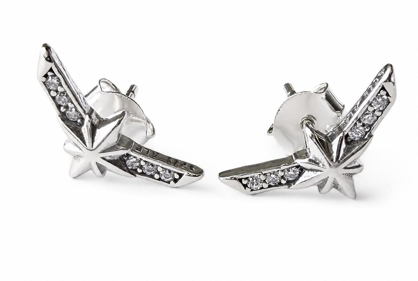 Aretes Inspirados Mujer Maravilla Estilo Pan en Plata Ley .925