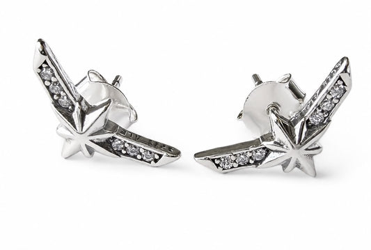 Aretes Inspirados Mujer Maravilla Estilo Pan en Plata Ley .925