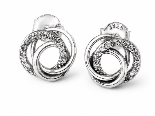 Aretes Inspirados Circulo Estilo Pan en Plata Ley .925