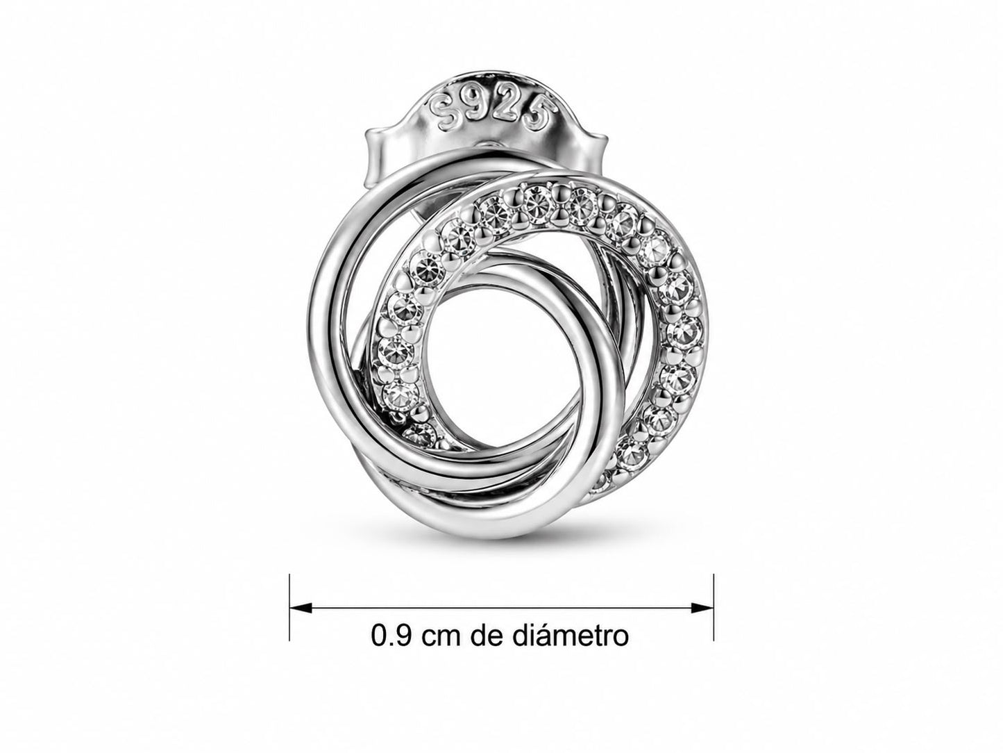 Aretes Inspirados Circulo Estilo Pan en Plata Ley .925