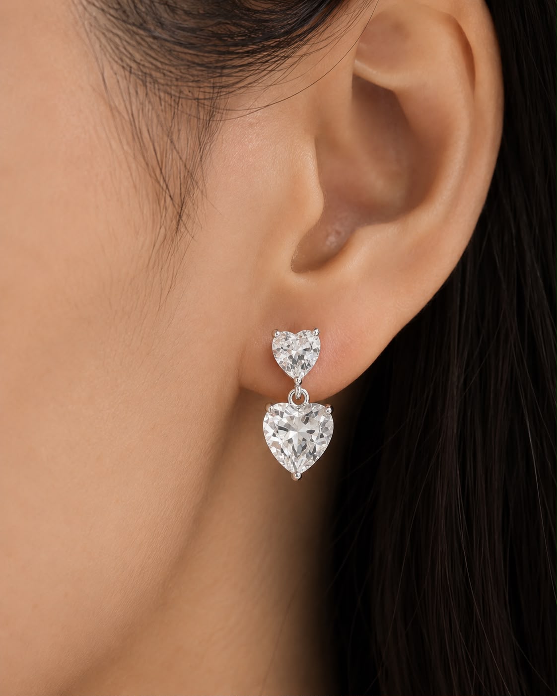 Aretes Inspirados Corazon Estilo Pan en Plata Ley .925