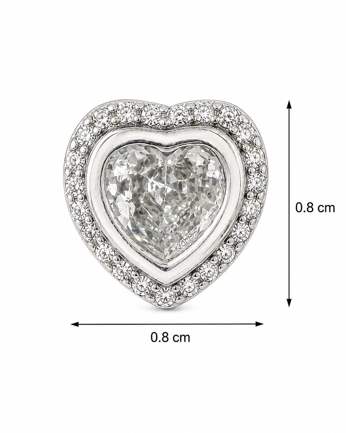 Aretes Inspirados Corazon Zirconia Estilo Pan en Plata Ley .925