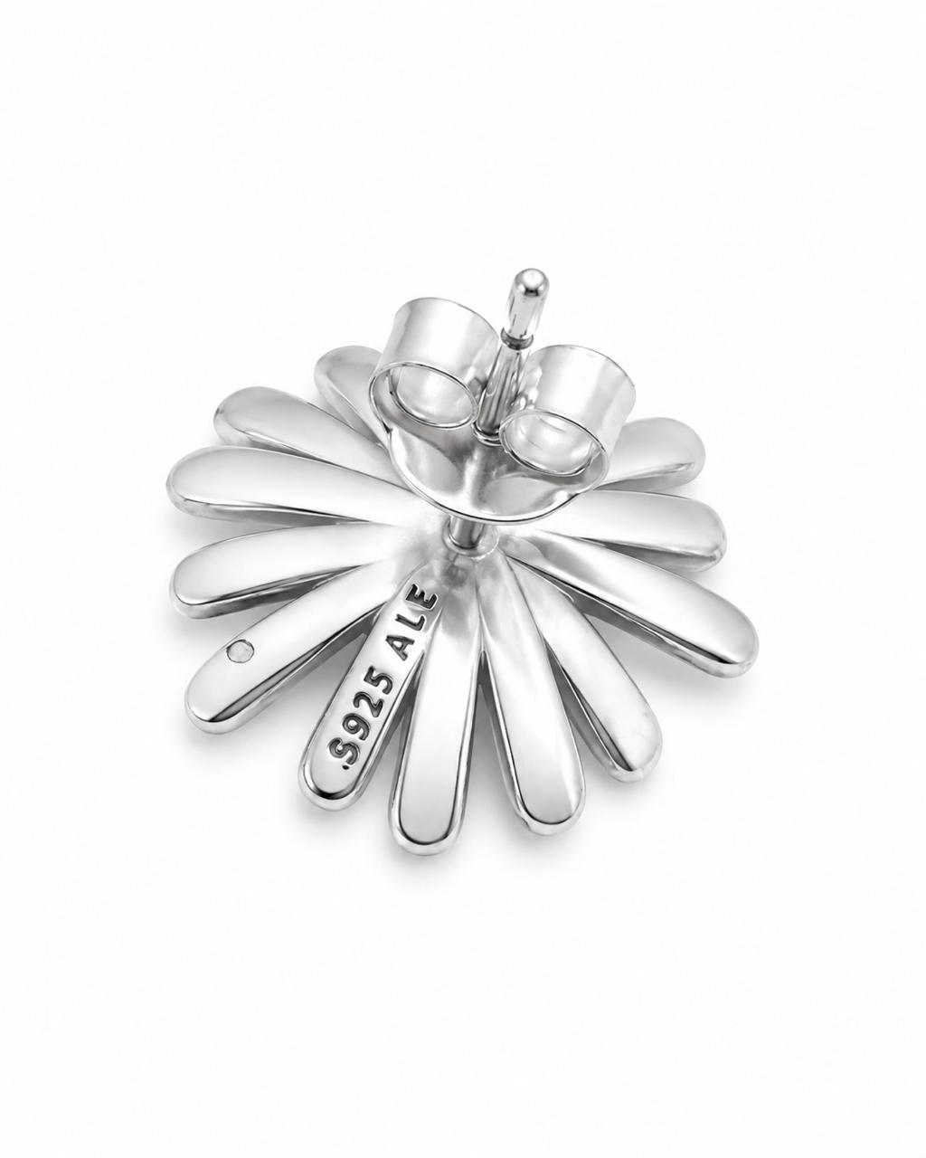 Aretes Inspirados Margarita Estilo Pan en Plata Ley .925