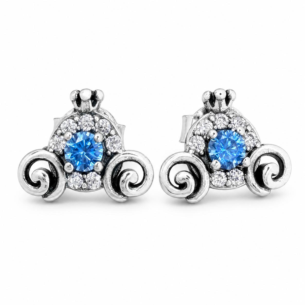 Aretes Inspirados Carroza Estilo Pan en Plata Ley .925