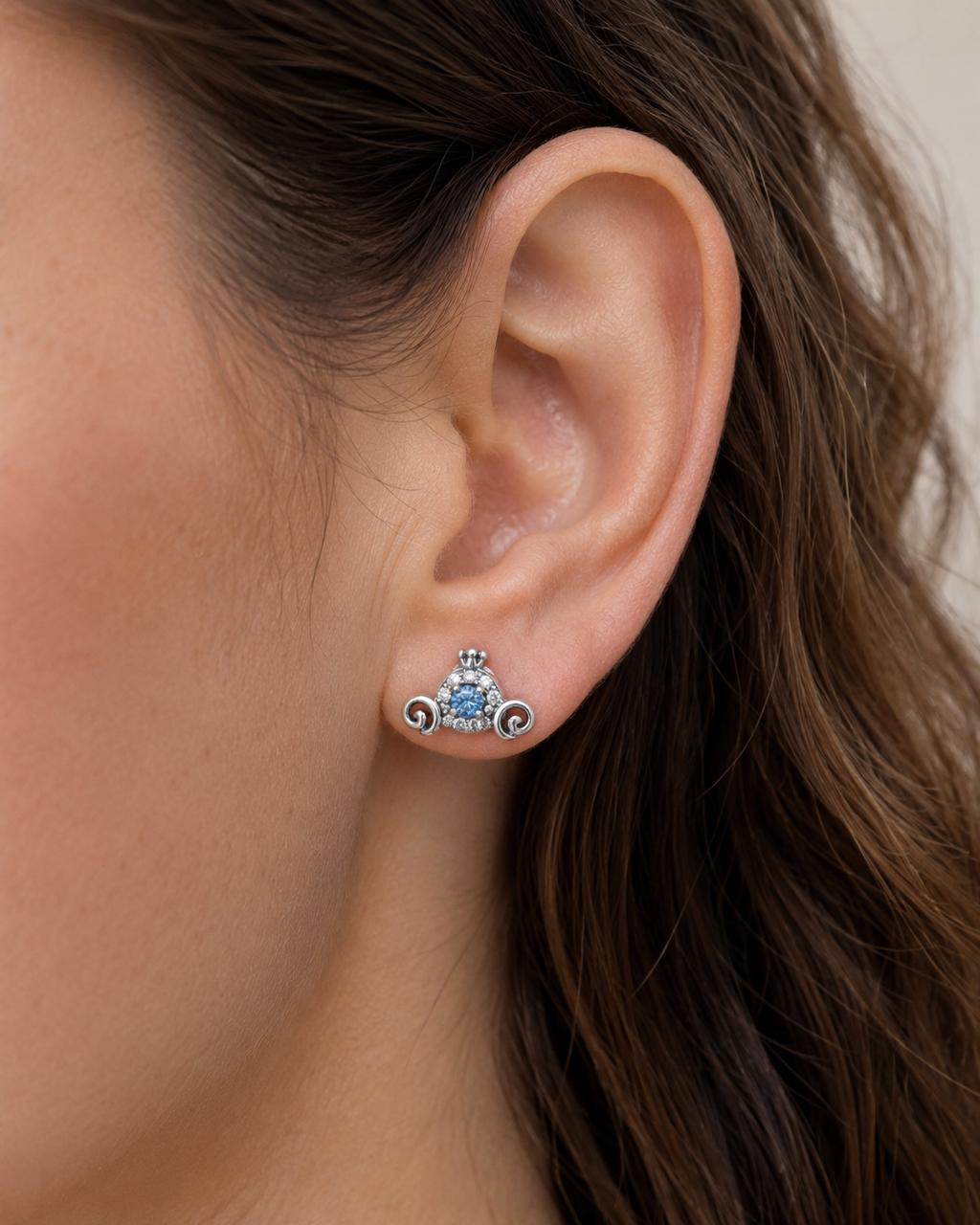 Aretes Inspirados Carroza Estilo Pan en Plata Ley .925
